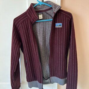 Women's Size S Vintage Patagonia Wool Pinstripe Sweater Jacket